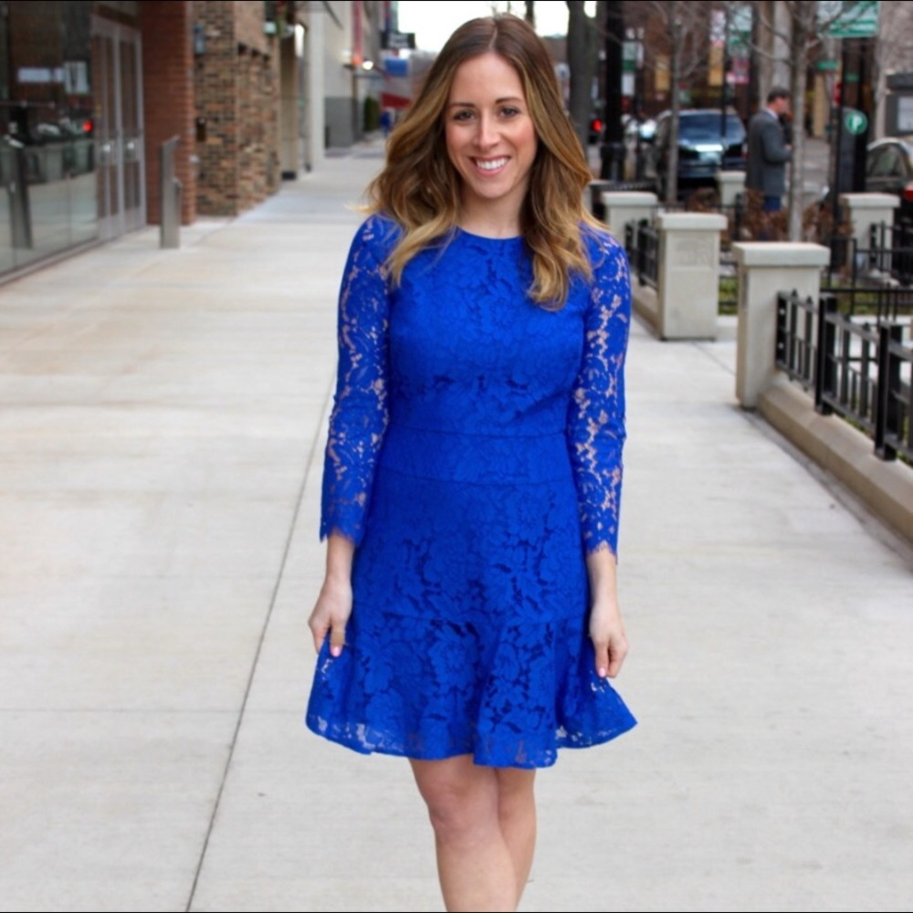 J. Crew Cobalt Blue Lace Dress